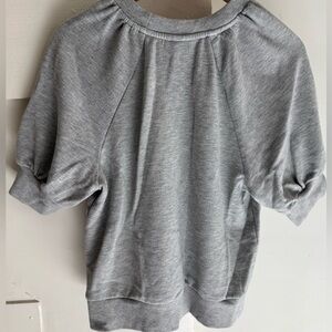 Heather Gray Puff Sleeve Sweatshirt